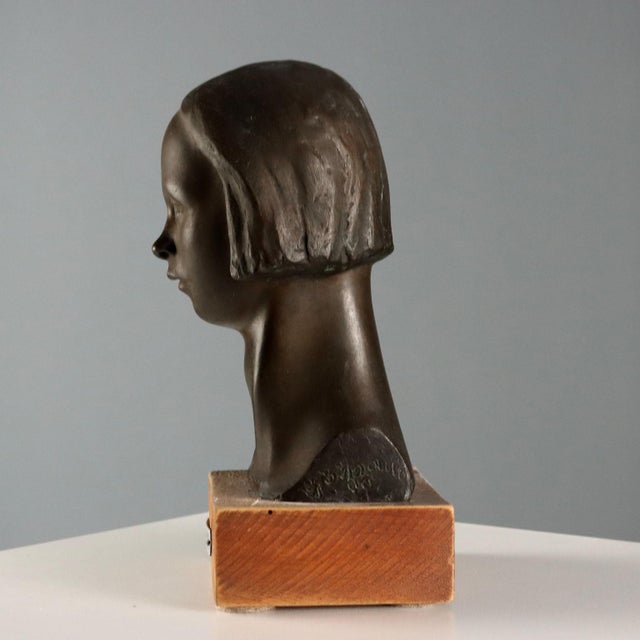 Giovanni Tizzano, Bust, 20th Century, Bronze For Sale - Image 4 of 7