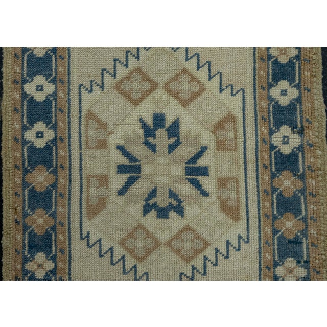 Turkish Turkish Mini Rug Oriental Hand Knotted Vintage Rug 1'9" x 3'8" #16518 For Sale - Image 3 of 8