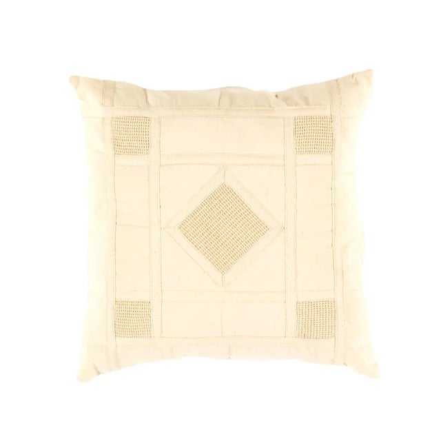 Modern Beige Color Pure Cotton Pillow Cover For Sale - Image 3 of 3