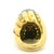 1970s 1970s 18k Gold Bombe Ring With White Sapphire, Diamonds & Yellow Sapphires, Size 6.5 For Sale - Image 5 of 14