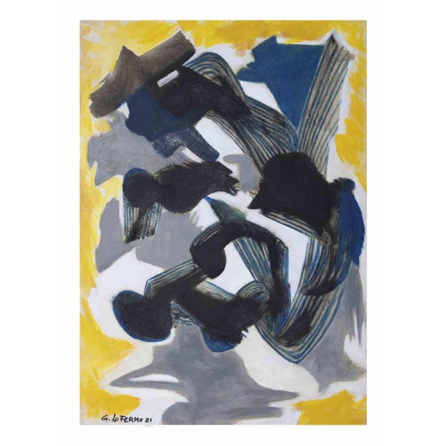 Giorgio Lo Fermo, Black Painting, Original Oil on Canvas, 2021 For Sale - Image 5 of 5