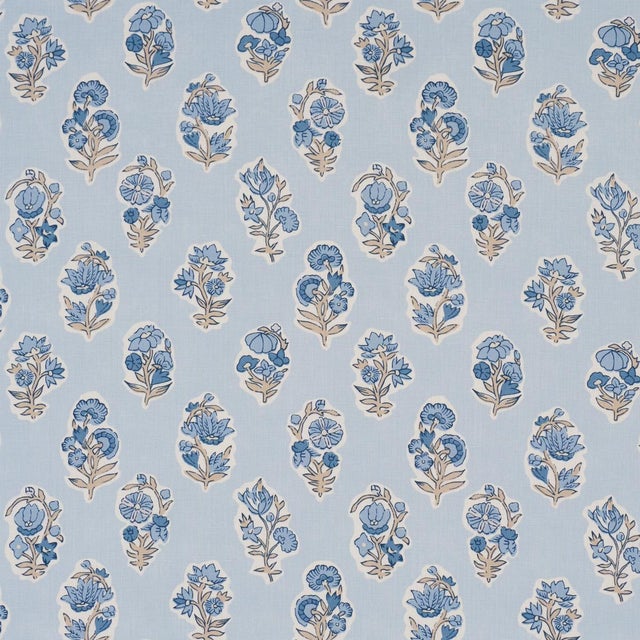 Inspired by an archival pattern, Anessa Hand Screen Print is a medium-scale floral screen-printed by hand on a 100% linen...