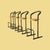 Set of Five 1980s Amisco Postmodern Tubular Steel and Yellow Leather Barstools For Sale - Image 11 of 18