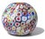 Murano Fratelli Toso Murano Vintage Millefiori Mosaic Italian Art Glass Ball Shaped Flower Bud Vase For Sale - Image 4 of 9