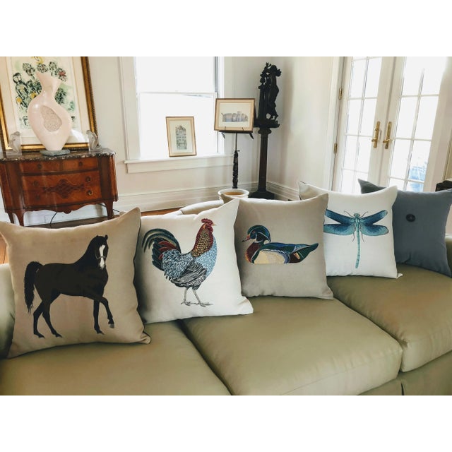 Not Yet Made - Made To Order Country Pillow by Pierre D’Argent: The Horse For Sale - Image 5 of 6