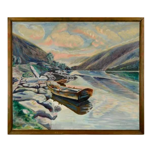 Boat and Fjord Scandinavia by Jorgen Hansen Denmark