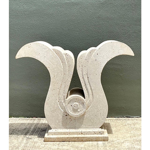 Vintage Deco Coquina Console Table Pedestal For Sale In West Palm - Image 6 of 15