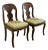 1950’s Vintage Duncan Phyfe Mahogany Dining, Side Chairs With Botanical Themed Needlepoint Seats- A Pair For Sale