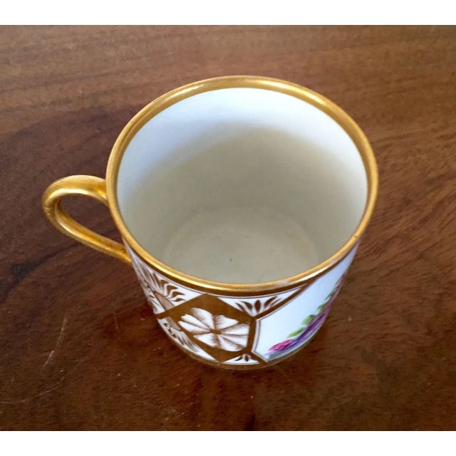 1800-1810 French Empire Porcelain Coffee Cup For Sale - Image 10 of 11