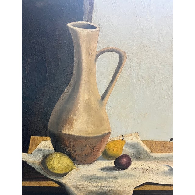 Mid 20th Century Mid-Century Modern Still Life With Jug and Pipe by Alvaro Guillot For Sale In Saint Louis - Image 6 of 10