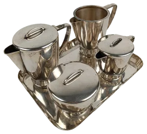 Tea / Coffee Set attributed to Gio Ponti for Parco Dei Principi Hotel, Rome, 1960s, Set of 5