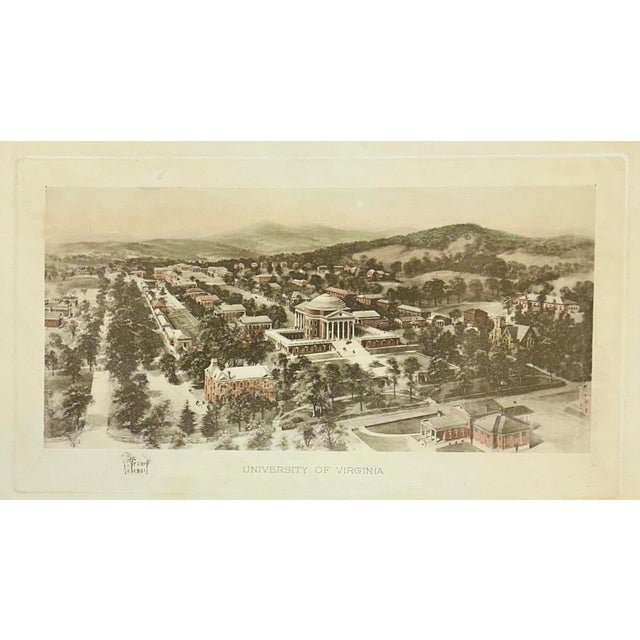 American University of Virginia (Uva), Charlottesville After Richard Rummell, c.1913 — Hand-Colored Print For Sale - Image 3 of 4