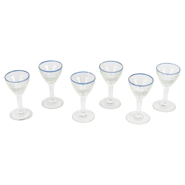 Crystal Liqueur Glasses, 20th Century, Set of 6 For Sale - Image 6 of 6