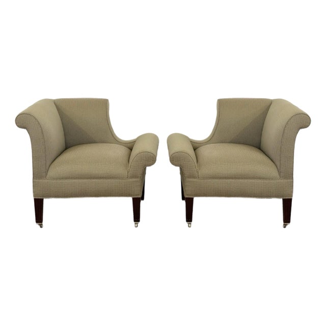 Vintage English Napoleon Edwin Lutyens Armchairs – A Pair For Sale