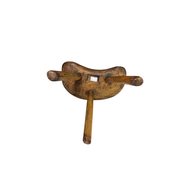 Milkers Stool in Wood For Sale - Image 4 of 6