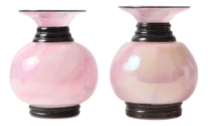 Spatter Glass Vases from Jean Beck, 1920s, Set of 2