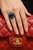Bochic "Orient" Vintage Blue Sapphire & Diamond Cluster Ring Set 18K & Siver For Sale - Image 14 of 18