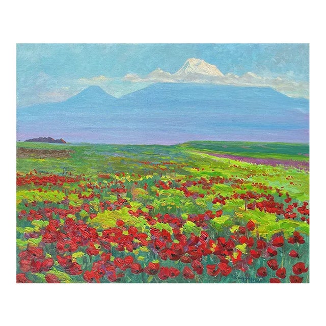 2000 Martirossian Khatchatur Ararat Mountains Oil on Canvas For Sale