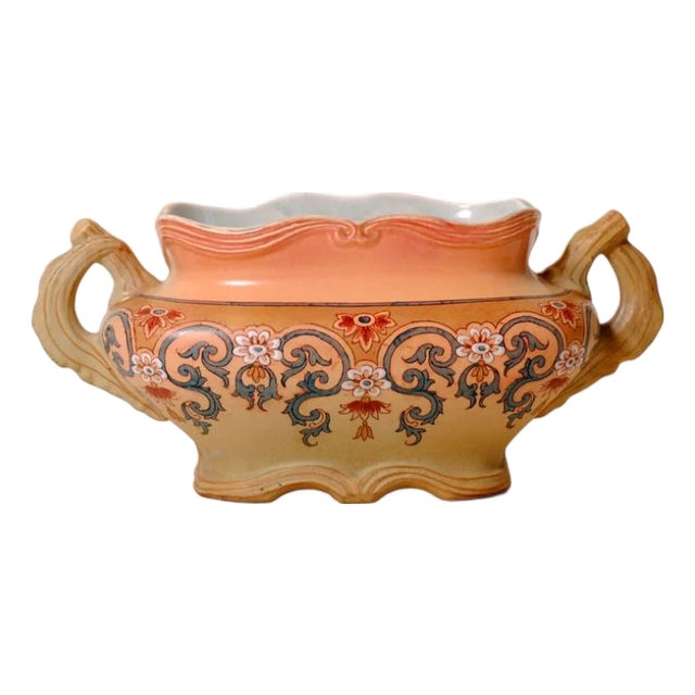 Antique French Ceramic Planter, 1950s For Sale