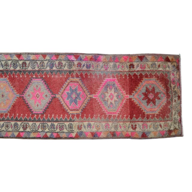 1980s Vintage Hand Knotted Tribal Kurdish Runner For Sale - Image 10 of 12