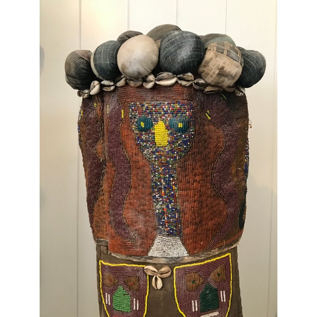 1970s Tribal African Beaded Mask For Sale - Image 5 of 8