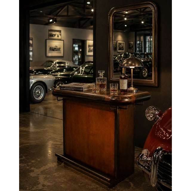 Brown Vintage Brutalist Bar in Steel, 1980s For Sale - Image 8 of 9