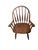 Vintage Oak Windsor-Style Paddle-Back Armchairs, a Pair For Sale - Image 4 of 4