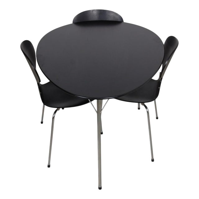 100th Anniversary Dining Table and Chairs by Arne Jacobsen, 2000s, Set of 4 For Sale