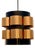 Black and Copper Pendant Lamp by Werner Schou for Coronell Elektro, Denmark, 1960s For Sale