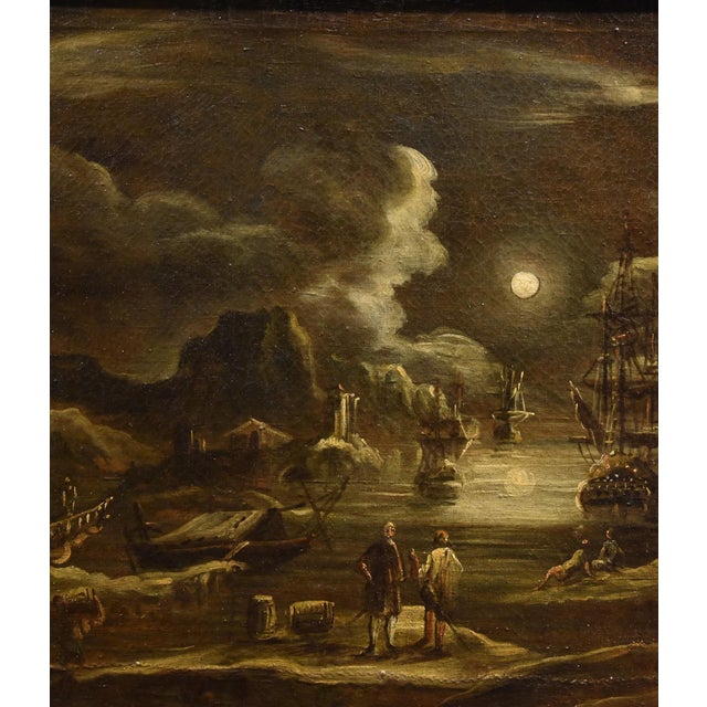 17th Century Giovanni Grevenbroeck / Il Solfarolo, View of the Port, 1680, Oil on Canvas For Sale - Image 5 of 17