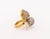 Metal 18k Rose Gold, Diamond, Ruby, and Pearl Butterfly-Form Ring For Sale - Image 7 of 9