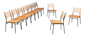 Paul McCobb, Maple, Lacquered Iron, Shovel Dining Chairs, Usa, 1950s