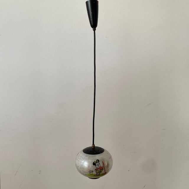 Ceiling Light with Walt Disney Motifs of Minnie and Mickey, 1950s For Sale - Image 8 of 15