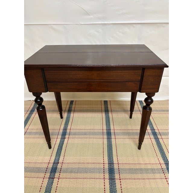 1920s Solid Mahogany Colonial MFG Co Desk For Sale - Image 4 of 13
