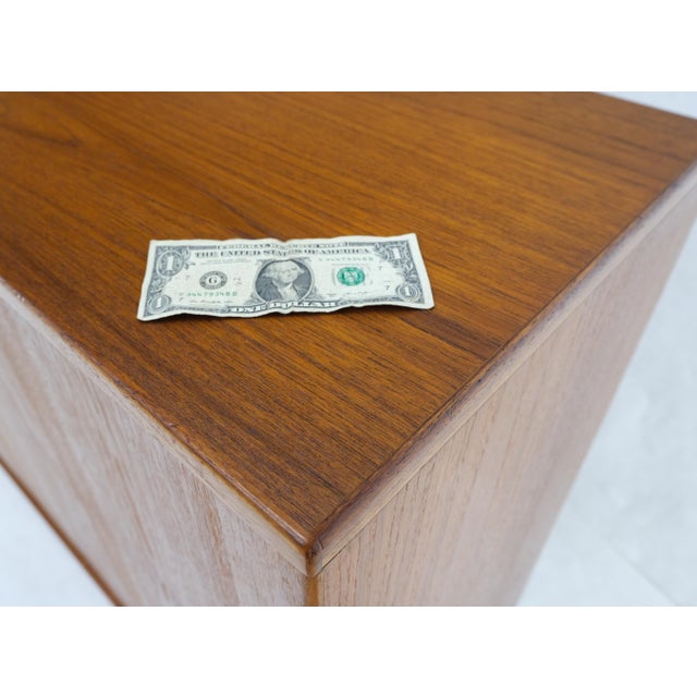 Brown Tambour Doors 12 Deep Drawers 3 Shelves Danish Teak Mid-Century Modern Credenza For Sale - Image 8 of 18