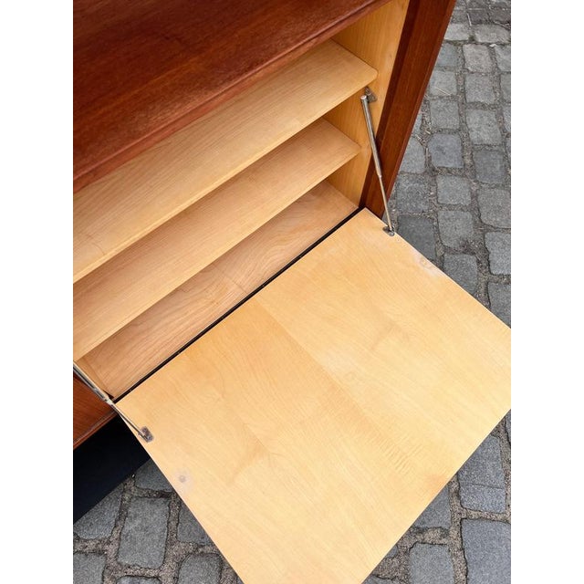 Wood Danish Teak Shelf with Minibar on New Wooden Feet For Sale - Image 7 of 11