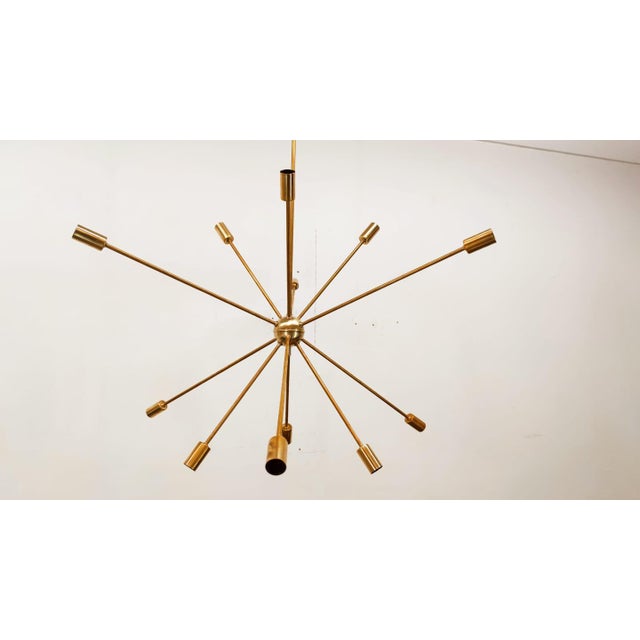 Metal Sputnik Ceiling Lamp from Stilnovo, 1970s For Sale - Image 7 of 14