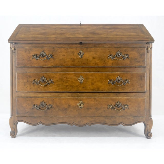 Baker Slant Drop Front Secretary Desk 3 Drawers Chest MINT For Sale - Image 16 of 18