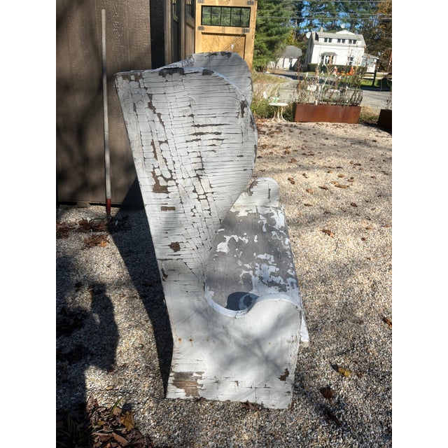 Wood 1910s Arts and Crafts Period Porch Bench With Weathered Surfac For Sale - Image 7 of 9