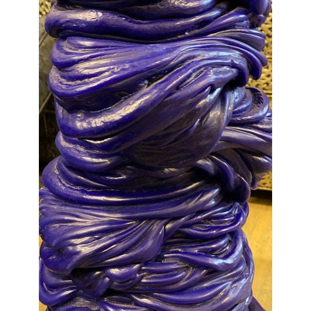 Baroque Style Blue Side Table With Mirrored Top by James Shaw For Sale - Image 4 of 7