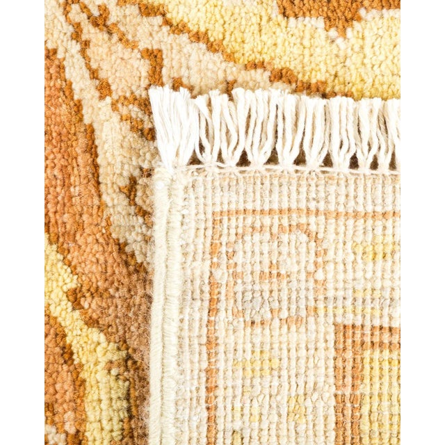 1990s Vintage Traditional Hand Knotted Wool Area Rug, Sand - 6'2" X 9'2" For Sale - Image 5 of 9