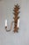 Gold Large 1950s Spanish Gilt Metal Foliate Three-Arm Wall Sconce For Sale - Image 8 of 11