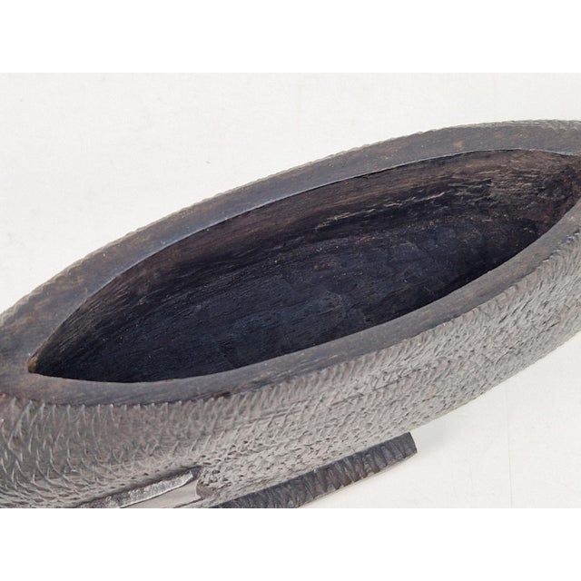 1950s Vintage African Fish in Hand Carved Ebony Wood, 1950s For Sale - Image 5 of 13