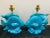 Vintage Coastal Tiffany Blue Ceramic Angelfish Lamps- a Pair For Sale In Miami - Image 6 of 6