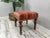 Wood Color Block Kilim Upholstered Footstool For Sale - Image 7 of 9
