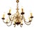 White Metal 8-Arm Chandelier For Sale