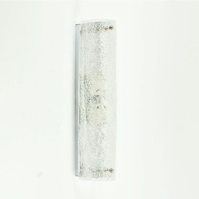 Stunning pair of tubular wall lights/sconces from hillebrand (germany, 1970s). The shades are made of transparent...