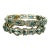 Vintage Indian Sapphire and Diamond Bracelet Set, Silver and 14k Gold, Circa 1950, 2 Pieces For Sale