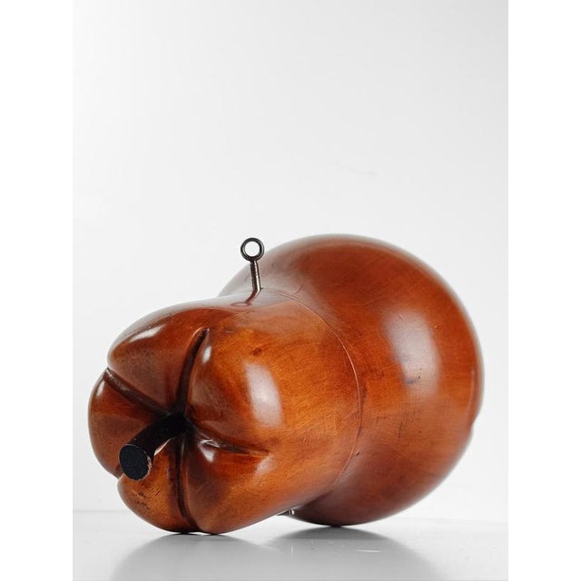 Mid-Century Fruitwood Pear Tea Caddy, 1930s For Sale - Image 15 of 18