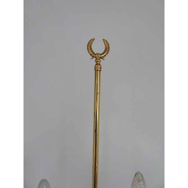 Gilded Brass Floor Lamp in the style of Gio Ponto, 1970s For Sale - Image 16 of 18